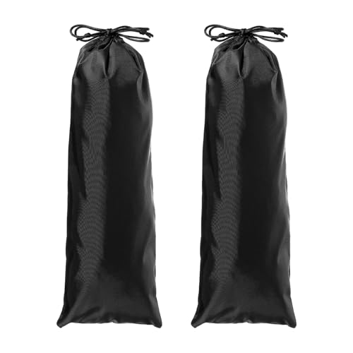 Tripod Case Bag, Nylon Tripod Storage Bag, Long Foldable Monopod Compact Carrying Organizer Pouch- Fitting for (Monopod/Light Stand/Umbrella/Travel) 18 x 6 In & 2 Pack & Black - size: 18 x 6 In