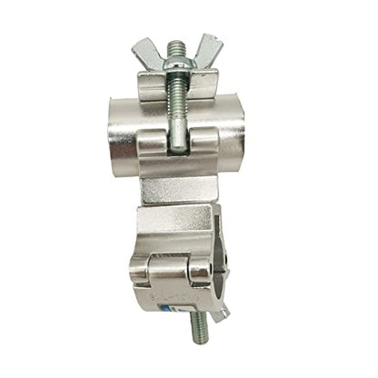 Mini Dual Swivel Coupler Truss Clamp for 0.7-0.8 Inch 18-20mm Tubing 2pcs