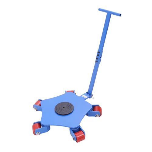 8818LBS Capacity Machine Skate Capacity, Heavy Duty Machinery Mover Dollies with 360° 5 Swivel Rollers and Handle, Machinery Mover for Warehouse and Workshop Blue