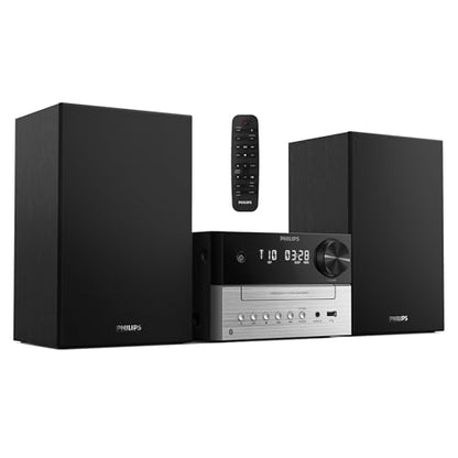 Philips Bluetooth Stereo System for Home with CD Player for Home, Wireless Streaming Bluetooth 5.4 & Auracast, Upgraded 20W Sound, MP3, USB, Audio in, FM Radio, Micro Music Sound System - size: 20W Stereo system