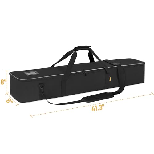 Multifunctional Tripod Bag 40 X 7 X 7 Inches / 101.5 X 18 X 18 cm Heavy Duty Tripod Carrying Case with Handle for Lights, Speakers, Cameras, Booms, Microphone Stands, Black - size: 40 X 7 X 7 Inch