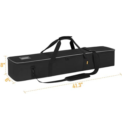 Multifunctional Tripod Bag 40 X 7 X 7 Inches / 101.5 X 18 X 18 cm Heavy Duty Tripod Carrying Case with Handle for Lights, Speakers, Cameras, Booms, Microphone Stands, Black - size: 40 X 7 X 7 Inch