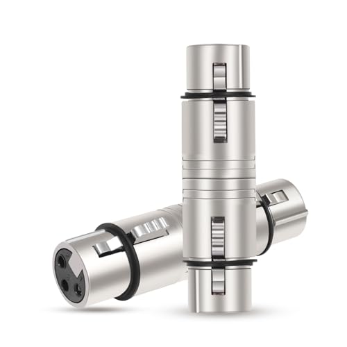 XLR Female to Female, 3 Pin XLR Female Audio Adapter，for Microphone,Mixerr,Amplifier-3 Pack - color: XLR F To XLR F*3