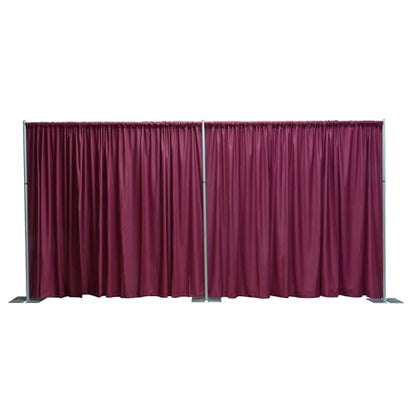 OnlineEEI Pipe & Drapes Portable Stand Kit, 8FT x 20FT Photo Backdrop Set with Portable Stand, Photography Background for Weddings, Birthday Parties, Business Events (Burgundy) - color: Burgundy