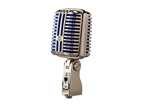 Monoprice Memphis Blue Classic Dynamic Microphone - Unidirectional, Retro-Style with Pop-Free On/Off Switch and Protective Case - Stage Right Series