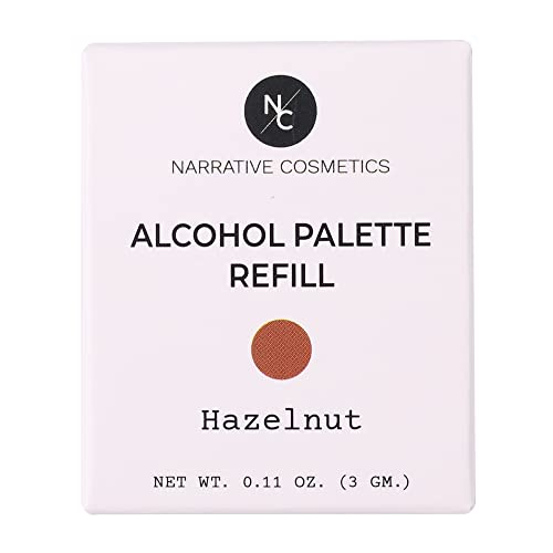 Narrative Cosmetics Alcohol-Activated Refill Pan for Hazelnut Tone Palette — Single Replacement Makeup Pan, Waterproof Tattoo Cover & SFX Makeup, Highly Pigmented, Skin Tones - color: Hazelnut