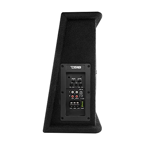 DS18 SB12A 12 Inches Shallow Subwoofer Enclosure with Built in Amplifier – Car Audio All in One Amplifier and Subwoofer Bass Package 700 Watts Power – Great Stealth Car Subwoofer in Box with Amp - style: 12-Inch