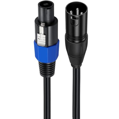 Speakon to XLR Speaker Cable - 3M/10Feet, XLR 3 Pin Male to Speakon Male Audio Adapter for DJ/PA Speaker with Twist Lock - color: Speakon to XLR male 3M/10Feet