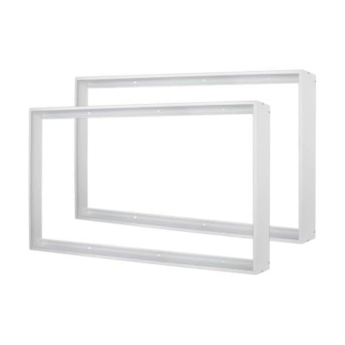 2 Pcs 4x2FT Aluminum Surface Mount Kit for LED Flat Panel Light, Surface Mounting Bracket Kit, 48"x 24" Ceiling Light Frame, Good for Panel and Drop Ceiling Troffer Light Fixtures - color: 2*4, size: 2 Pack
