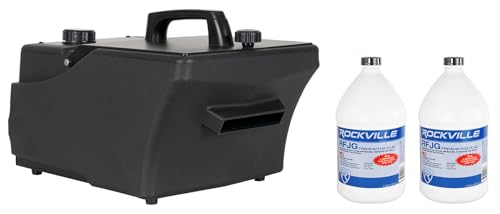 American DJ ENTOUR CHILL Bundle: 800-Watt DMX Low Lying Fog Machine with Wired Remote, (2) RFJG Gallon Water-Based Fog Fluid, Continuous Output Ground Fog Effect, 3-Items