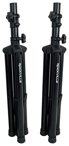 Rockville RPG2X10 V2 10 in Package PA System 200W RMS / 800W Peak, 4-Channel Powered Mixer with Bluetooth, 2 Speakers, 2 Stands, 2 RMM-XLR Mics, USB SD MP3, for DJ Karaoke Events - size: 10"