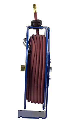 Coxreels P-LP-135 Low Pressure Retractable Air/Water Hose Reel: 1/4" I.D., 35' Hose Capacity, with Hose, 300 PSI, Made in USA - size: 1/4", style: 35'