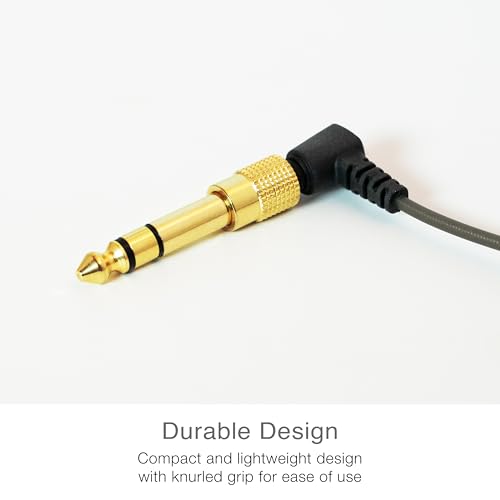 MEE audio Quarter Inch Stereo Audio Adapter, 3.5mm (1/8") Female to 6.3mm (1/4") Male Converter, Gold Plated, TRS and TRRS Compatible for Headphones, Headsets, AUX Cables, Guitar Amps (3 Pack) - style: 3 Pack