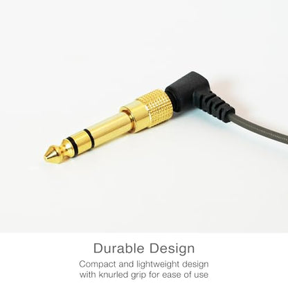 MEE audio Quarter Inch Stereo Audio Adapter, 3.5mm (1/8") Female to 6.3mm (1/4") Male Converter, Gold Plated, TRS and TRRS Compatible for Headphones, Headsets, AUX Cables, Guitar Amps (3 Pack) - style: 3 Pack