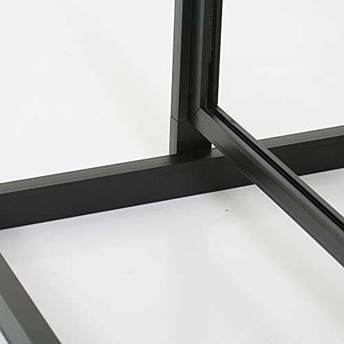 M&T Displays Metal Eco Info Board, Black 22x69 Inches Slide-In Poster Sign Holder 1 Tier Double Sided Floor Standing Pedestal Advertising Display with Backing and Anti-Glare PET Cover - color: Black, size: 22x69