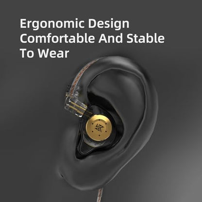 FEDAI KZ EDX Pro Wired Earbuds in Ear Monitor, IEM Ear Buds HiFi Stereo Sound Earphones with 1DD New 10mm Dynamic Driver Noise Cancelling Headphone with Detachable Cable (Cyan No Mic) - color: Green, size: No mic