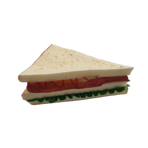 Ebonee Artificial Fake Sandwich Bread Props, Realistic Simulated Sandwiches Lifelike Simulation Food Model for Food Display Kitchen Decoration Photography Props (1 Pack)