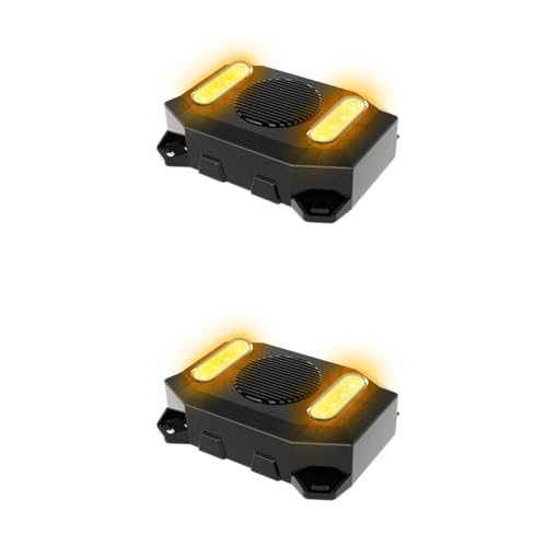 102dB Reversing Backup Alarm & Light Warning System – 12-24V Beep Sound Safety Alert for Vehicles (2PCS) - color: Black-2 PCS