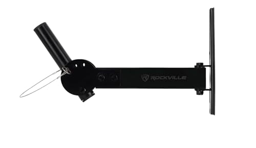 Rockville RPW30 Adjustable Wall Mount Bracket Pair for PA Speakers, 110 lb | Heavy Duty Steel, 110 lb Capacity Each, Horizontal and Vertical Tilt, Includes Mounting Hardware, for PA Speaker Installation - style: Tilt and Swivel