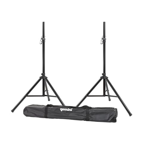 Gemini Sound DJ Speaker Stands, Set of 2, Steel Tripod, 200 lb (ST-Pack) - size: 2 Pack
