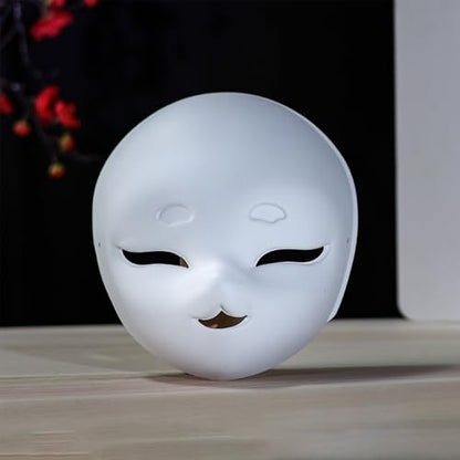 Blank DIY Therian Masks, Face Mask to Hand-Painting, Fursuit Head Base Furry Therian Mask, Costume Props for Cosplay - color: B-1