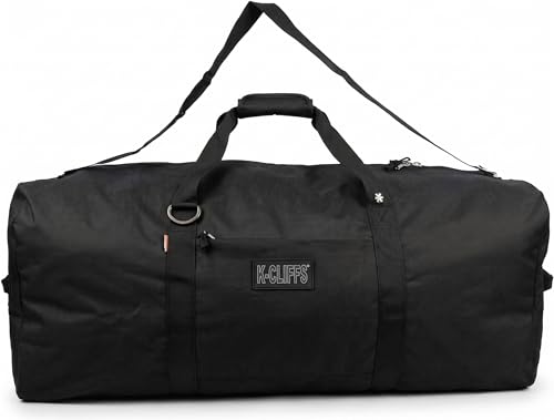 Heavy Duty Cargo Duffel Large Sport Gear Drum Set Equipment Hardware Travel Bag Rooftop Rack Bag - color: Black, size: 42" x 20" x 20"
