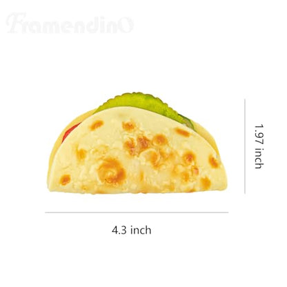 Framendino, 4 Pack Artificial Pancake Taco Fake Burrito Dessert Simulated Food Model Lifelike Props for Display Photography