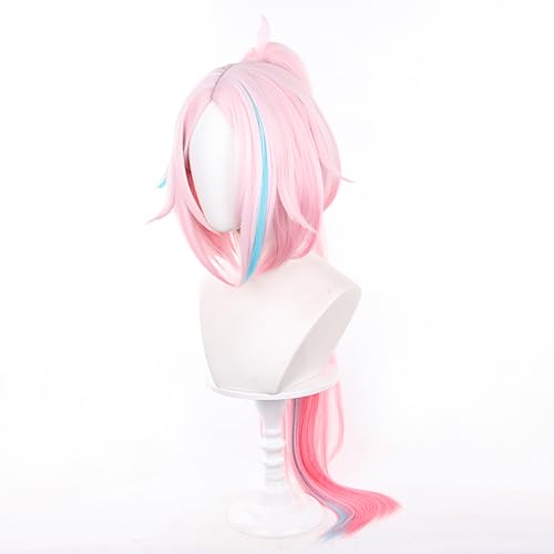 Anime Pink Wig with High Ponytail Women Long Straight Hair Adult COS Game Cosplay wig Comic con,Theme Party,Game Show,Halloween,Christmas - color: Light Pink