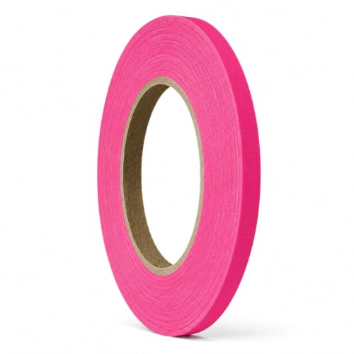 GGR Supplies CGT-80F Fluorescent Pink Spike Gaffers Tape, 1/2 in x 60 yd | Superior Performance Laminated Tape with Rubber Adhesive for Cables, Floor Marking, Stage, Film, Theater and Event Production - color: Fluorescent Pink