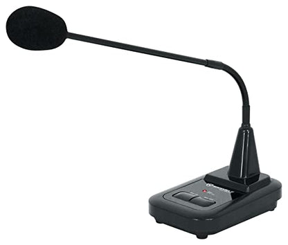 Rockville CH-MIC70 Push-to-Talk Commercial Gooseneck Paging Microphone | Built-In Preamp, No Phantom Power Required, 1/4" Output, 30 ft Cable, Cardioid Condenser, Adjustable Chime Volume