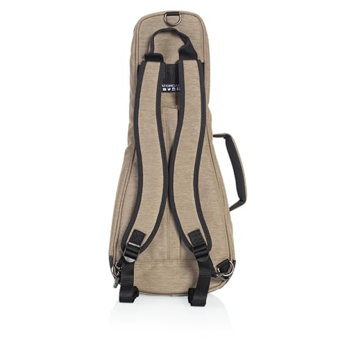 Gator Cases Transit Series Lightweight Soprano Ukulele Gig Bag with Back Pack Straps and Rubberized Base, Tan Exterior (GT-UKE-SOP-TAN) - color: Tan, style: Soprano Ukulele