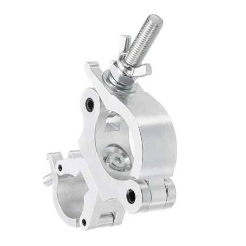 uxcell Light Truss Clamps, Aluminum Alloy Stage Lighting Pipe O Clamp for 1.22-1.38inch & 1.77-2.05inch OD Tube Max Load 220Lb Double Buckle, 1Pcs, Silver - color: Silver, size: 1.22-1.38inch&1.77-2.05inch