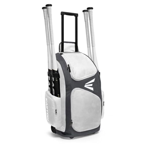 Easton | TRAVELER STAND-UP Wheeled Equipment Bag | Baseball & Softball | Multiple Colors - color: White