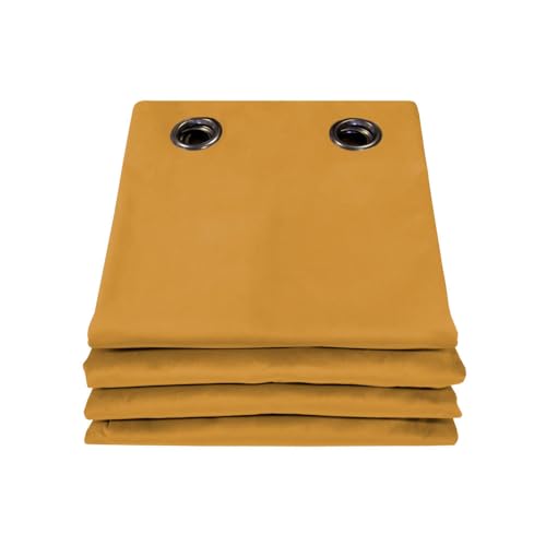 Moondream DecibelControl™ 3-in-1 Soundproof Curtain | Noise Reduction | Thermal Insulation | 100% Blackout | Patented Technology | Velvet | Grommet | 52" W x 108" L | Yellow - Ocher MC215 - color: Yellow - Ocher Mc215, size: 52"W x 108"L (Pack of 1)