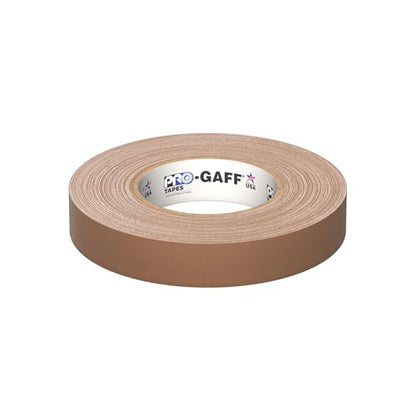 ProTapes Pro Gaff Premium Matte Cloth Gaffer's Tape with Rubber Adhesive, 11 mils Thick, 55 yds Length, 1" Width, Tan (Pack of 1)