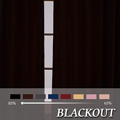 RYB HOME Extra Long Velvet Curtains 108 inches Long, High Ceiling Curtains | Thermal Insulated, Room Darkening, Privacy UV Protection, Loft Apartment Living Room, Black, W52 x L108, 2 Panels - color: Black, size: 52"W x 108"L (Pack of 2)