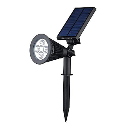 SOLVAO Solar Spotlight | 200 Lumen Ultra Bright | Waterproof, Adjustable 270° | Flag Pole, Outdoor, Landscape, Yard, Driveway | Auto On/Off | No Wiring Required - size: 1 Pack