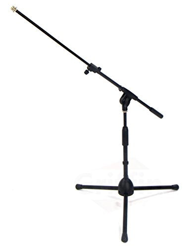 GRIFFIN Short Boom Mic Stand (Low Profile-X Series) – Tripod Mount for Kick Drum, Guitar Amps, Studio Desks, Singing & Home Recording Use - size: 1 Pack