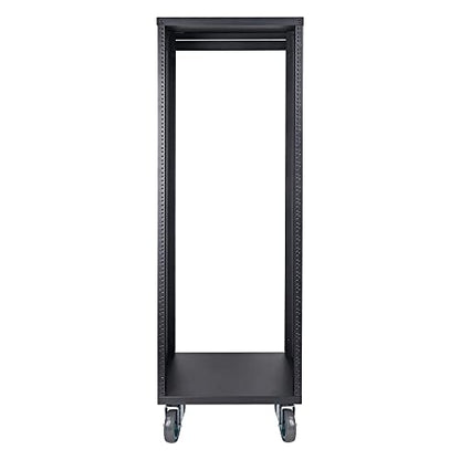 Sound Town 30U Universal Steel Rack, w/Mesh Doors, Locking Casters, Vented Side Panels for Audio Video, Server and Network Equipment (STRK-M30UWD) - size: 30U-D
