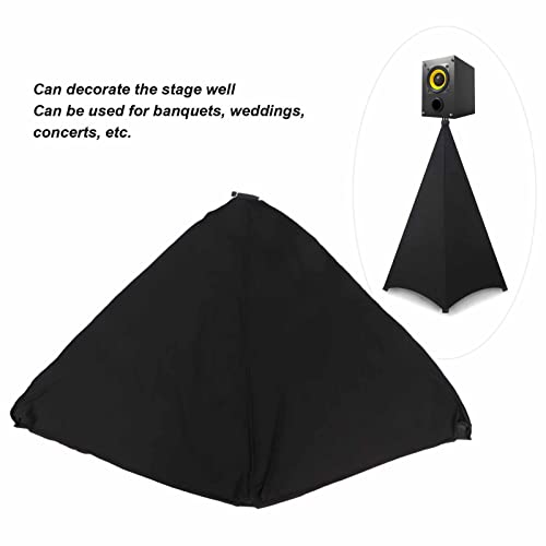 Speaker Stand Stretch Cover Tripod Stand Skirt Skrim 360 Degree Cover for Speaker Lighting Black