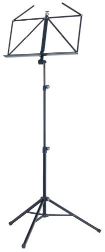K&M - Konig & Meyer 10065.000.55 Heavy Duty Music Stand - Large Deep Desk - Sturdy Base - Adjustable Height - Compact - Professional Grade for Musicians - German Made - Black
