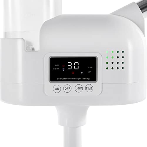 Artist hand Professional Facial Steamer with 5X LED Magnifying Lamp 2 in 1 | Hot Face Steamer Upgrade Esthetician Steamer for Facial Deep Cleansing, Fast Heating, Facial Machine, Beauty Salon Spa Home - size: White Hot & Magnifire Lamp