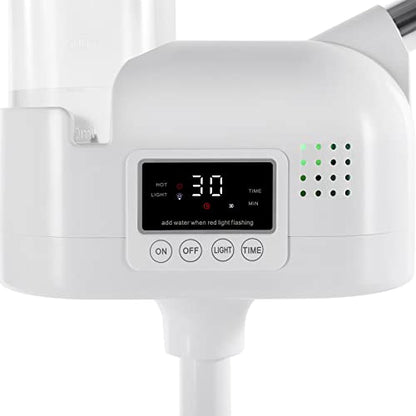 Artist hand Professional Facial Steamer with 5X LED Magnifying Lamp 2 in 1 | Hot Face Steamer Upgrade Esthetician Steamer for Facial Deep Cleansing, Fast Heating, Facial Machine, Beauty Salon Spa Home - size: White Hot & Magnifire Lamp