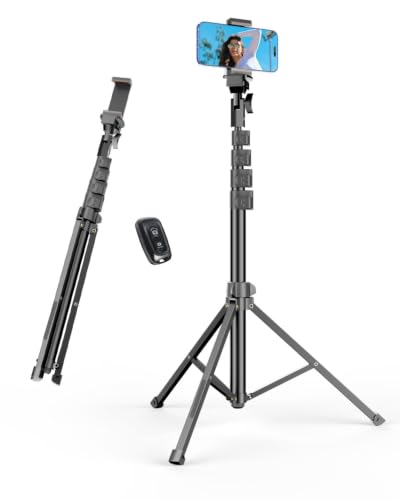 EMART 62’’ Cell Phone Tripod Stand with Remote for iPhone and Android - size: 62in