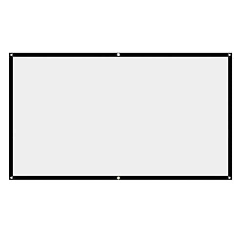 Projector Screen, White Projector Screen, 16:9 No Crease Home Theater Foldable Projection Screen 60"|72"|84"|100"|120"|150" - size: 84 inch Regular