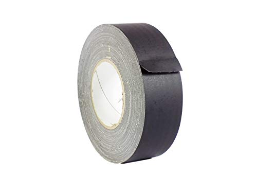 WOD GTC12 Black Gaffer Tape Low Gloss Finish Film, 2 inch x 45 yards (Set of 24-Rolls) Residue Free, Non Reflective, Easy Tear, Cloth for Photography, Filming Backdrop, Production - color: Black, size: 2" in. - Pack of 24