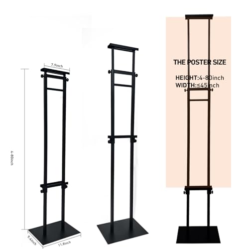 Heavy Duty Adjustable Pedestal Sign Stand, Double for Poster & Foam Display