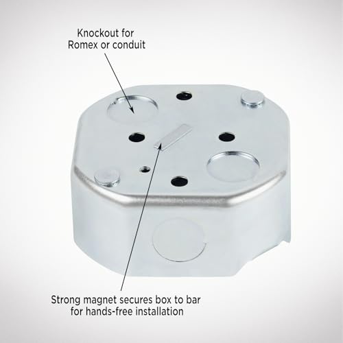 Westinghouse 0110000 Saf-T-Brace Ceiling Fan Mounting Brace, Silver | Twist-and-lock installation, Fits ceiling fan installations, Three-tooth design, Includes mounting hardware