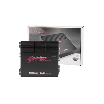 Precision Power Trax Micro Monoblock Class D Car Stereo Amplifier TM1.3000D – 3000W Single Channel Digital Subwoofer Amp with Wired Bass Control & High-Level Inputs for Powerful Audio - size: TM1.3000D