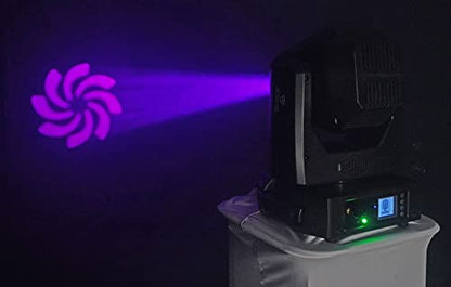 Rockville Rock SPOT 260W DJ Moving Head Light with ROCKFORCE W2 Controller | Wireless DMX, 120W, 5100 Lux, 14 Channels, Prism, 6 Gobos, 7 Colors, Zoom, Sound Activated, 192-Channel 2.4GHz, 2-items